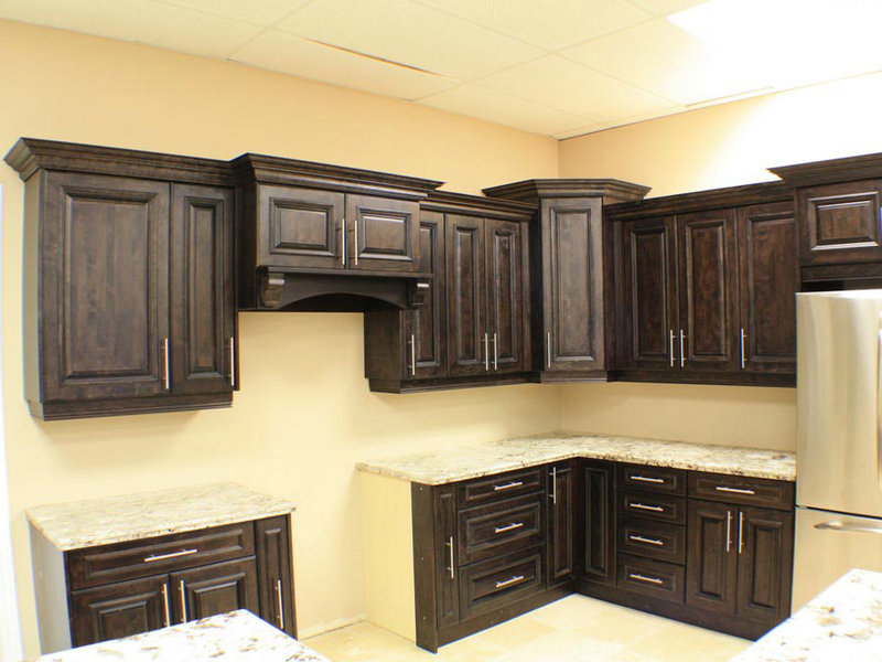 Traditional raised kitchen cabinets