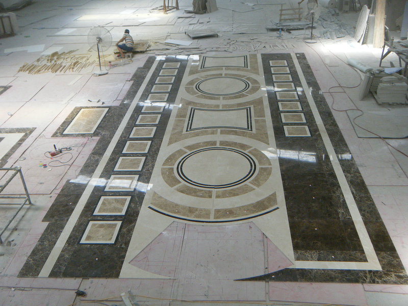 Waterjet Medallion Floor Pattern